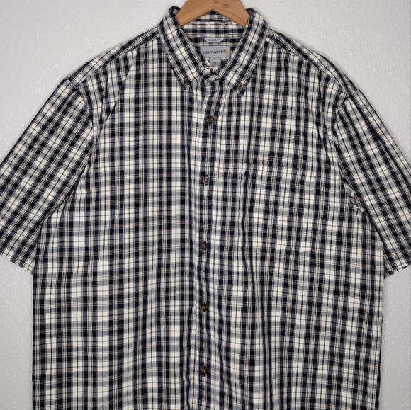 Carhartt Men's Plaid Relaxed Fit Western Cowboy Casual Button Down Shirt Sz L - Picture 8 of 14
